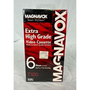 Magnavox T-120 Extra High Grade Video Cassette 6 Hour VHS‎ 4x LOT *NEW & SEALED*
